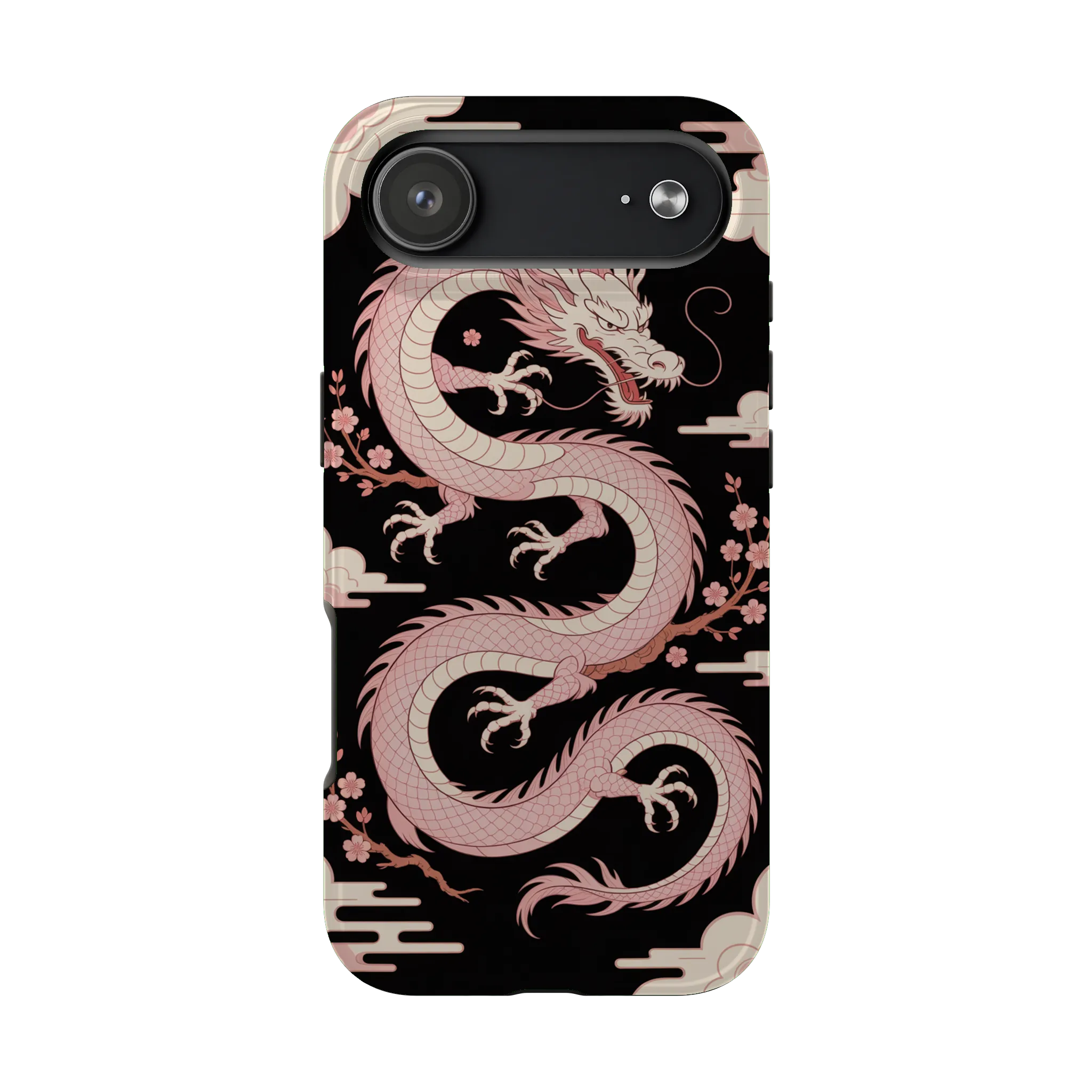 Serpentine Dragon Amongst Blossoms