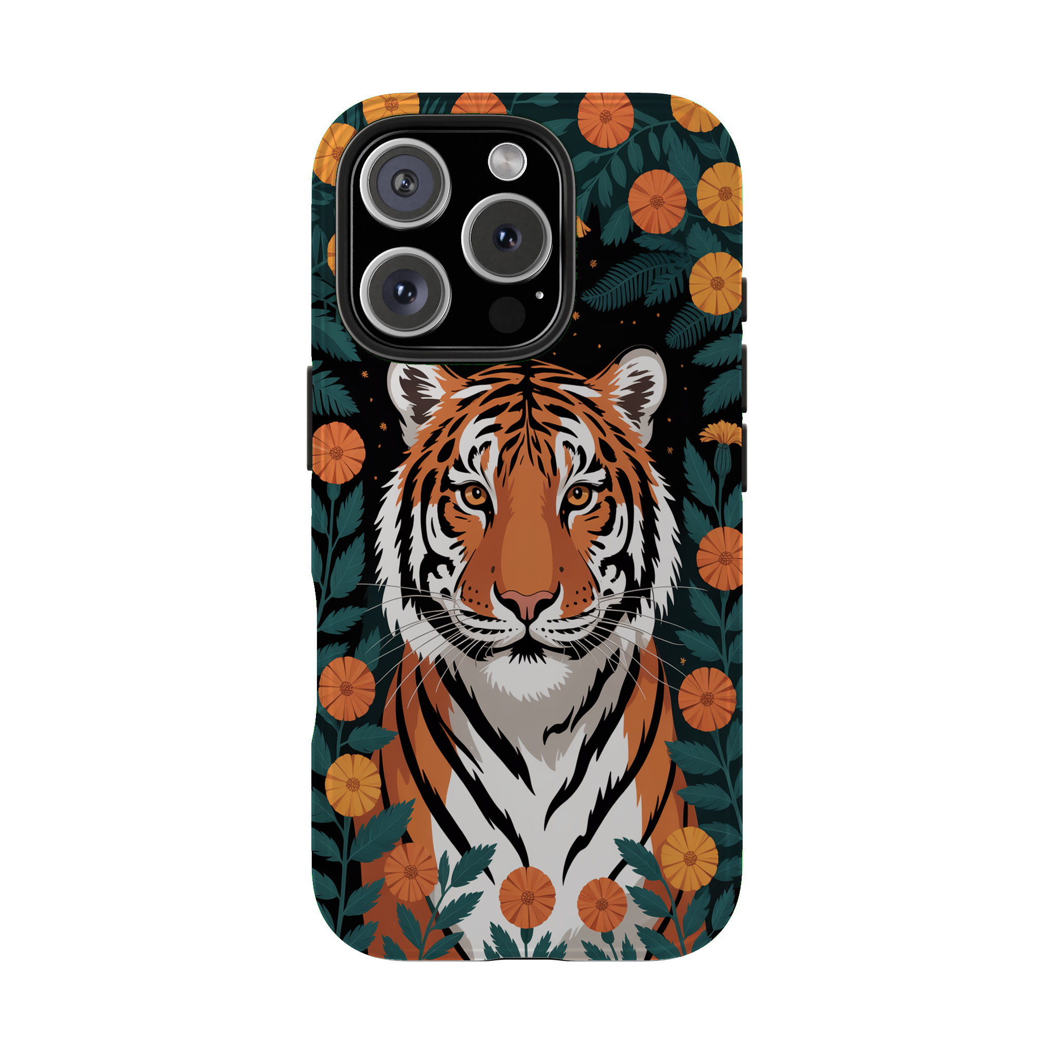 Tiger Among Marigolds